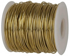 Made in USA - 22 Gage, 0.0253 Inch Diameter x 2,690 Ft. Long, Soft Brass Wire - 5 Lb. Shipping Weight - Americas Industrial Supply