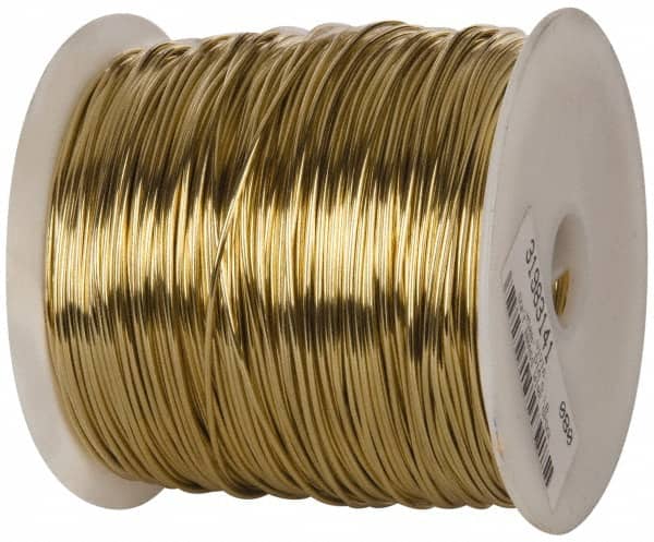Made in USA - 16 Gage, 0.0508 Inch Diameter x 665 Ft. Long, Soft Brass Wire - 5 Lb. Shipping Weight - Americas Industrial Supply