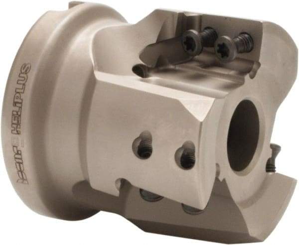 Iscar - 3 Inserts, 2" Cut Diam, 3/4" Arbor Diam, 0.827" Max Depth of Cut, Indexable Square-Shoulder Face Mill - 0/90° Lead Angle, 2" High, HP AD.. 2207.. Insert Compatibility, Series HP F90AT - Americas Industrial Supply