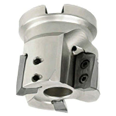 Iscar - 6 Inserts, 3" Cut Diam, 1" Arbor Diam, 0.827" Max Depth of Cut, Indexable Square-Shoulder Face Mill - 0/90° Lead Angle, 2" High, HP ADCR 2207.., HP ADCT 2207.., HP ADKT 2207.. Insert Compatibility, Series HP F90AT - Americas Industrial Supply