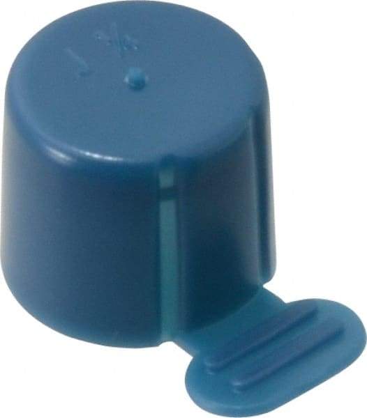 Caplugs - 1/4 NPT ID, Tear-Tab Cap - Polyethylene, Blue - Americas Industrial Supply