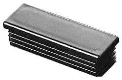 Caplugs - Rectangular Head Plug - 5/8 x 1-1/4" OD, 1" Long, Polyethylene, Black - Americas Industrial Supply