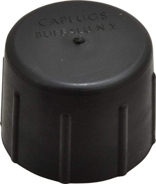Caplugs - 1 NPT ID, Quick-Lock Cap - Polyethylene, Black - Americas Industrial Supply