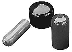 Caplugs - 1-11/16" ID, Stretchable Cap - 1-1/2" Long, Vinyl, Black - Americas Industrial Supply