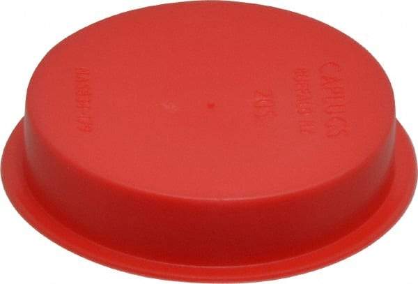 Caplugs - Press Fit Plug - 1-1/2 NPT" OD, Polyethylene, Red - Americas Industrial Supply