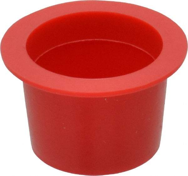 Caplugs - 1/4 NPT ID, Press Fit Cap - Polyethylene, Red - Americas Industrial Supply