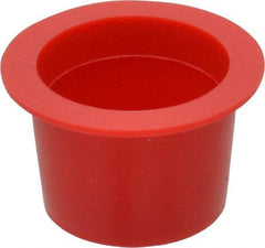 Caplugs - 1/4 NPT ID, Press Fit Cap - Polyethylene, Red - Americas Industrial Supply