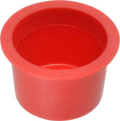 Caplugs - 1/2 NPT ID, Press Fit Cap - Polyethylene, Red - Americas Industrial Supply