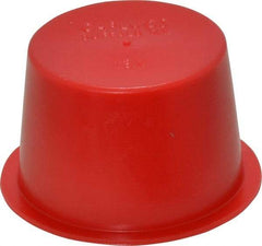 Caplugs - 3/4 NPT ID, Press Fit Cap - Polyethylene, Red - Americas Industrial Supply