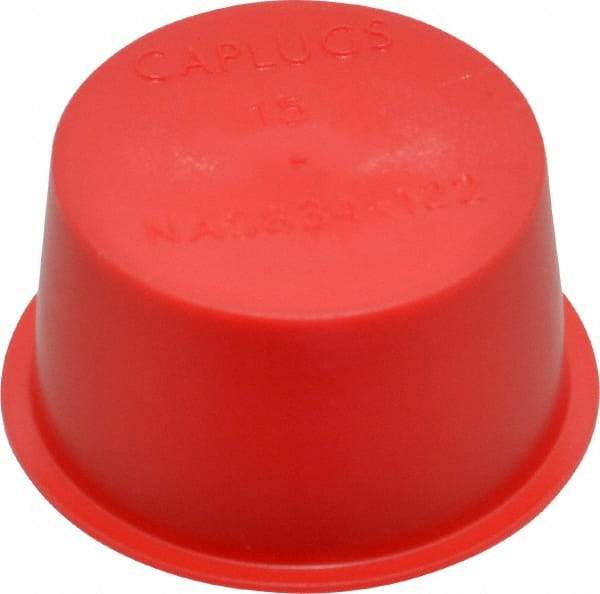 Caplugs - 1 NPT ID, Press Fit Cap - Polyethylene, Red - Americas Industrial Supply
