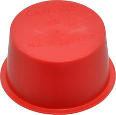Caplugs - 1 NPT ID, Press Fit Cap - Polyethylene, Red - Americas Industrial Supply