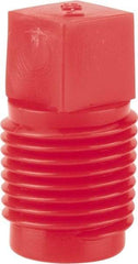 Caplugs - Square Head Plug - 1/8" OD, Polyethylene, Red - Americas Industrial Supply