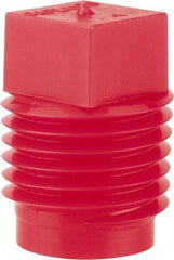 Caplugs - Square Head Plug - 1/4" OD, Polyethylene, Red - Americas Industrial Supply