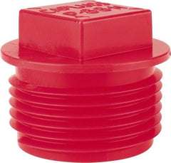 Caplugs - Square Head Plug - 1" OD, Polyethylene, Red - Americas Industrial Supply