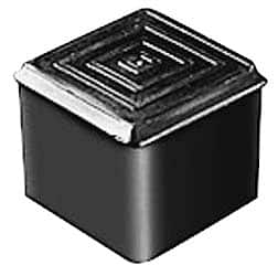 Caplugs - Square Head Plug - 2" OD, 1/2" Long, Polyethylene, Black - Americas Industrial Supply