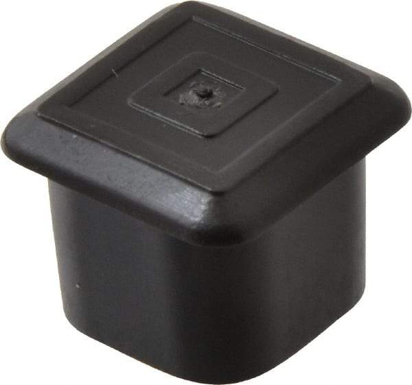 Caplugs - Square Head Plug - 3/4" OD, 1/2" Long, Polyethylene, Black - Americas Industrial Supply