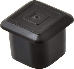 Caplugs - Square Head Plug - 3/4" OD, 1/2" Long, Polyethylene, Black - Americas Industrial Supply