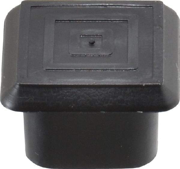 Caplugs - Square Head Plug - 1" OD, 1/2" Long, Polyethylene, Black - Americas Industrial Supply
