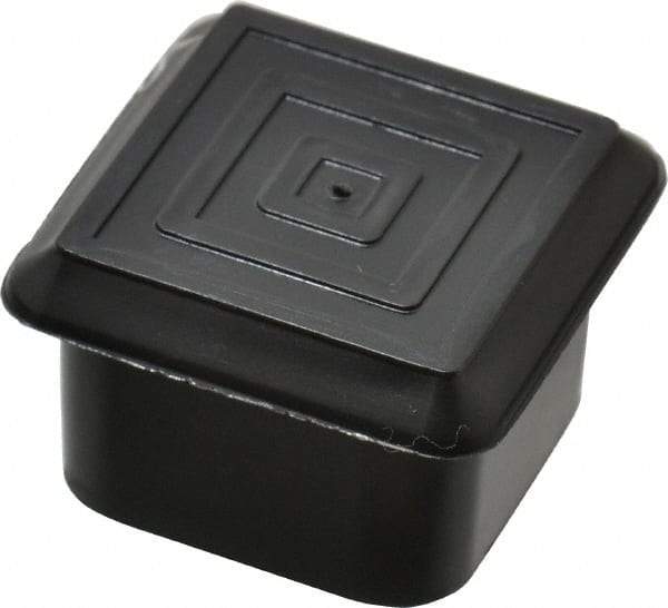 Caplugs - Square Head Plug - 1" OD, 1/2" Long, Polyethylene, Black - Americas Industrial Supply