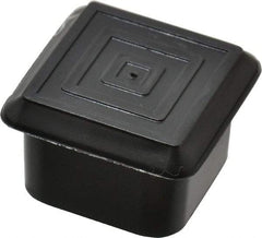 Caplugs - Square Head Plug - 1" OD, 1/2" Long, Polyethylene, Black - Americas Industrial Supply