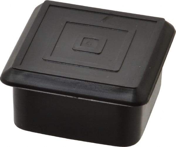 Caplugs - Square Head Plug - 1-1/4" OD, 1/2" Long, Polyethylene, Black - Americas Industrial Supply