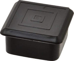Caplugs - Square Head Plug - 1-1/4" OD, 1/2" Long, Polyethylene, Black - Americas Industrial Supply