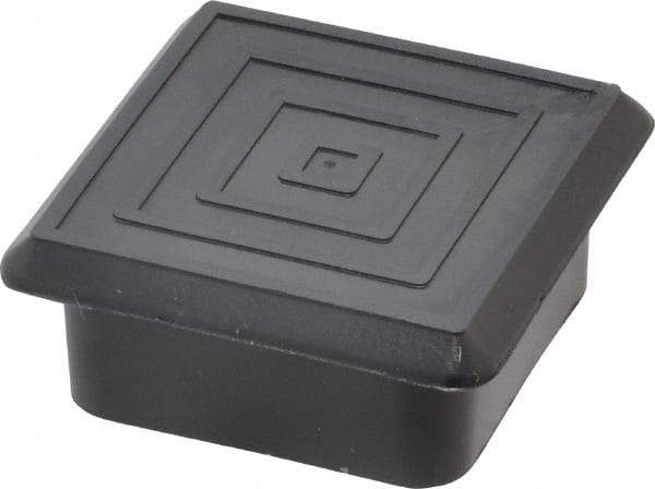 Caplugs - Square Head Plug - 1-1/2" OD, 1/2" Long, Polyethylene, Black - Americas Industrial Supply