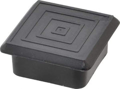 Caplugs - Square Head Plug - 1-1/2" OD, 1/2" Long, Polyethylene, Black - Americas Industrial Supply
