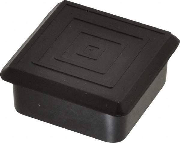 Caplugs - Square Head Plug - 1-1/2" OD, 1/2" Long, Polyethylene, Black - Americas Industrial Supply