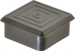 Caplugs - Square Head Plug - 1-1/2" OD, 1/2" Long, Polyethylene, Black - Americas Industrial Supply