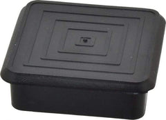 Caplugs - Square Head Plug - 2" OD, 1/2" Long, Polyethylene, Black - Americas Industrial Supply
