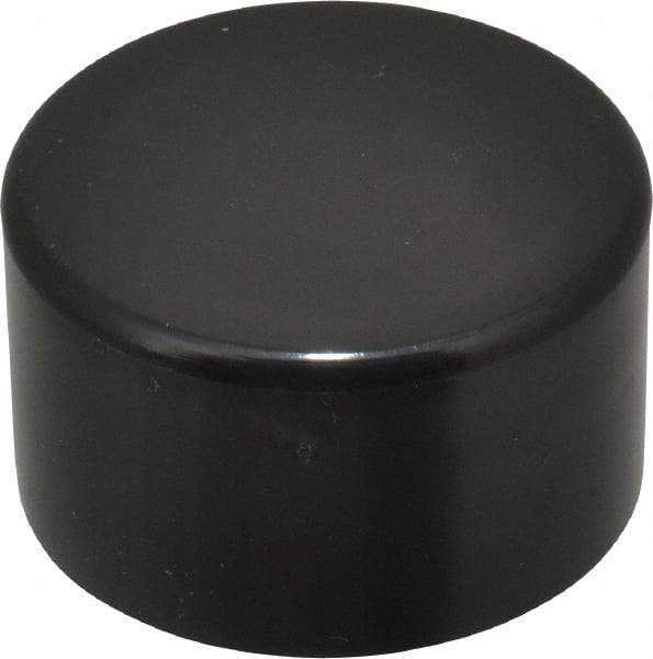 Caplugs - 1-3/4" ID, Round Head Cap - Polyethylene, Black - Americas Industrial Supply
