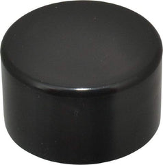 Caplugs - 1-3/4" ID, Round Head Cap - Polyethylene, Black - Americas Industrial Supply