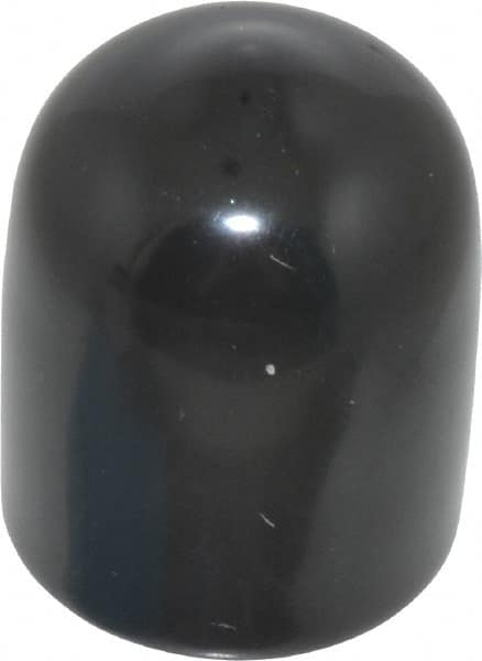 Caplugs - 3/8" ID, Stretchable Cap - 1/2" Long, Vinyl, Black - Americas Industrial Supply