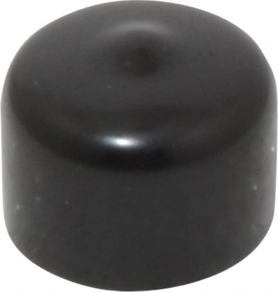 Caplugs - 3/4" ID, Stretchable Cap - 1/2" Long, Vinyl, Black - Americas Industrial Supply