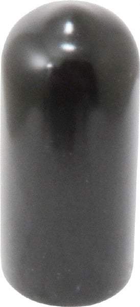 Caplugs - 3/8" ID, Stretchable Cap - 1" Long, Vinyl, Black - Americas Industrial Supply