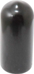 Caplugs - 3/8" ID, Stretchable Cap - 1" Long, Vinyl, Black - Americas Industrial Supply