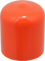 Caplugs - 7/8" ID, Stretchable Cap - 1" Long, Vinyl, Orange - Americas Industrial Supply