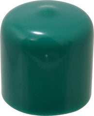 Caplugs - 1" ID, Stretchable Cap - 1" Long, Vinyl, Green - Americas Industrial Supply