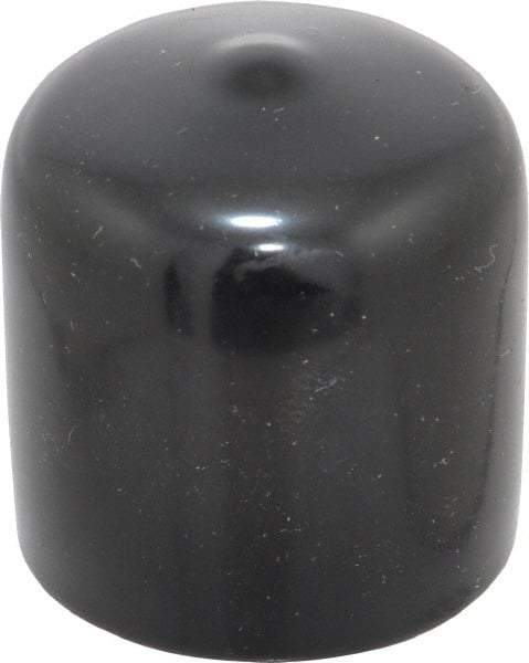 Caplugs - 1-1/16" ID, Stretchable Cap - 1" Long, Vinyl, Black - Americas Industrial Supply