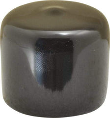 Caplugs - 1-3/16" ID, Stretchable Cap - 1" Long, Vinyl, Black - Americas Industrial Supply