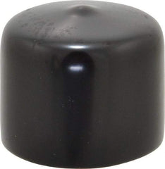 Caplugs - 1-1/4" ID, Stretchable Cap - 1" Long, Vinyl, Black - Americas Industrial Supply