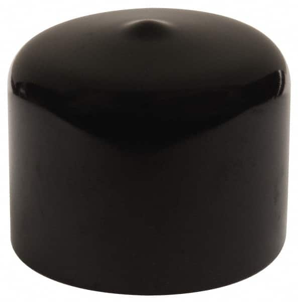 Caplugs - 1-3/8" ID, Stretchable Cap - 1" Long, Vinyl, Black - Americas Industrial Supply