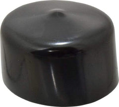 Caplugs - 1-5/8" ID, Stretchable Cap - 1" Long, Vinyl, Black - Americas Industrial Supply
