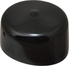 Caplugs - 1-11/16" ID, Stretchable Cap - 1" Long, Vinyl, Black - Americas Industrial Supply