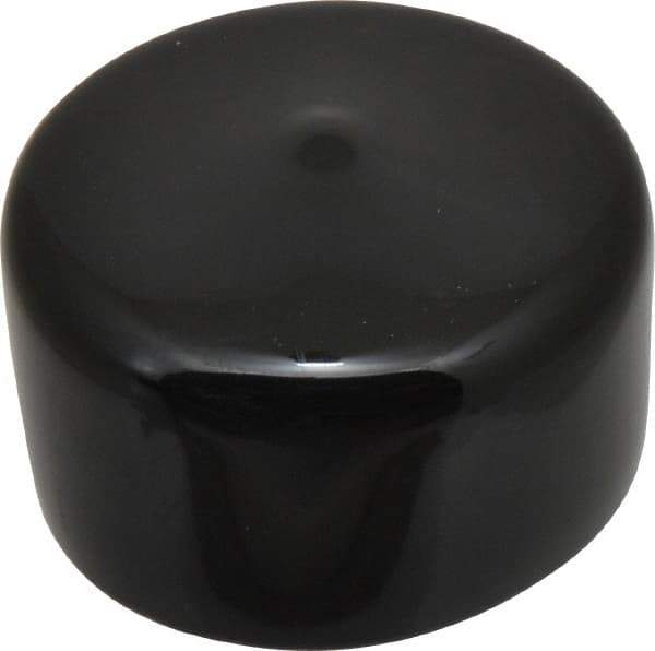 Caplugs - 1-7/8" ID, Stretchable Cap - 1" Long, Vinyl, Black - Americas Industrial Supply