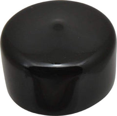 Caplugs - 1-7/8" ID, Stretchable Cap - 1" Long, Vinyl, Black - Americas Industrial Supply
