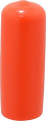 Caplugs - 1/2" ID, Stretchable Cap - 1-1/2" Long, Vinyl, Orange - Americas Industrial Supply