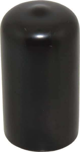 Caplugs - 3/4" ID, Stretchable Cap - 1-1/2" Long, Vinyl, Black - Americas Industrial Supply