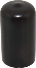 Caplugs - 3/4" ID, Stretchable Cap - 1-1/2" Long, Vinyl, Black - Americas Industrial Supply
